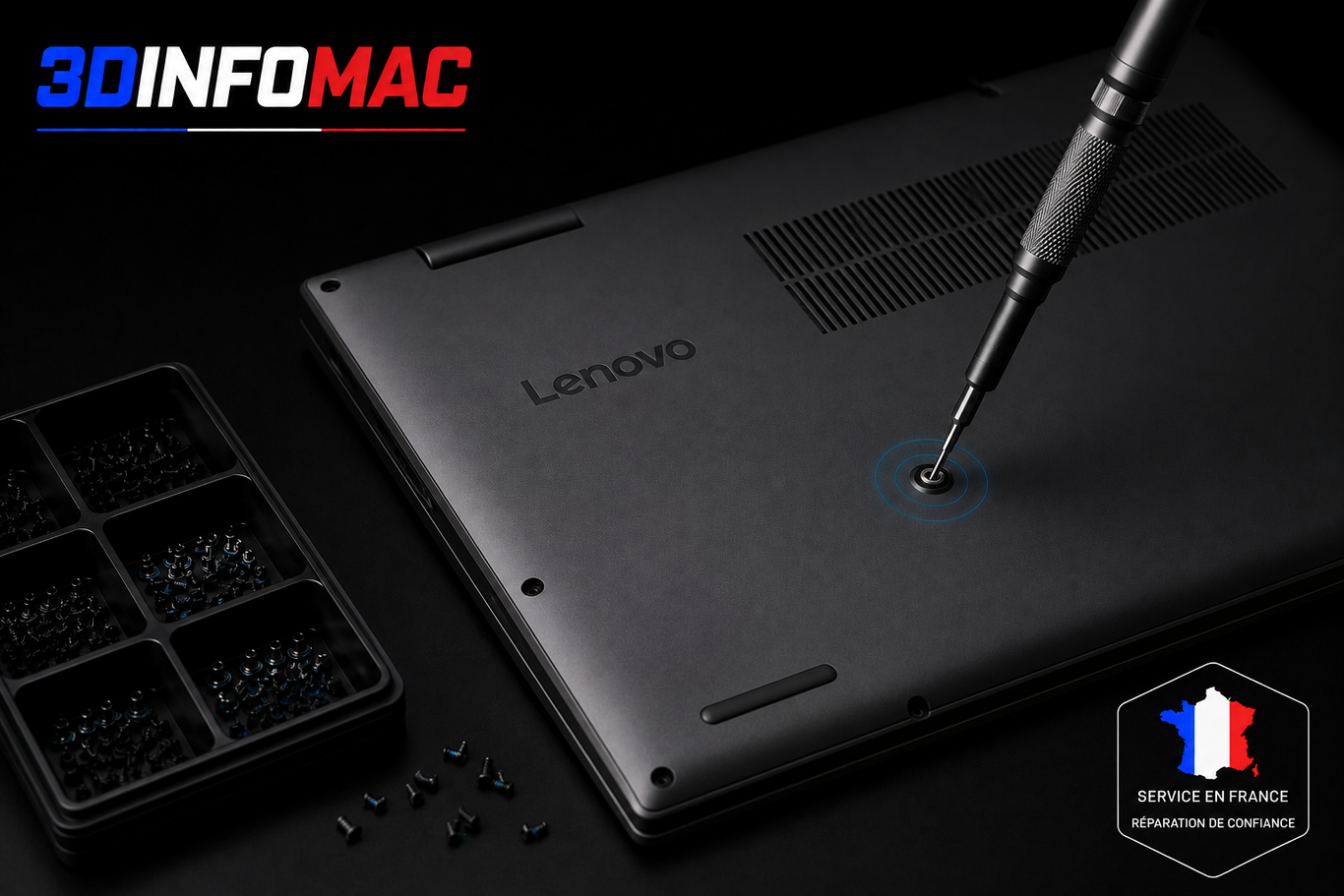 Réparation de châssis sur les PC portables gaming Lenovo