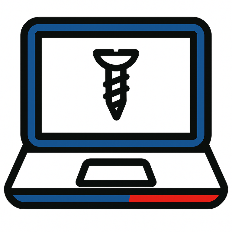 Retirer une vis bloquée dans un PC portable lenovo